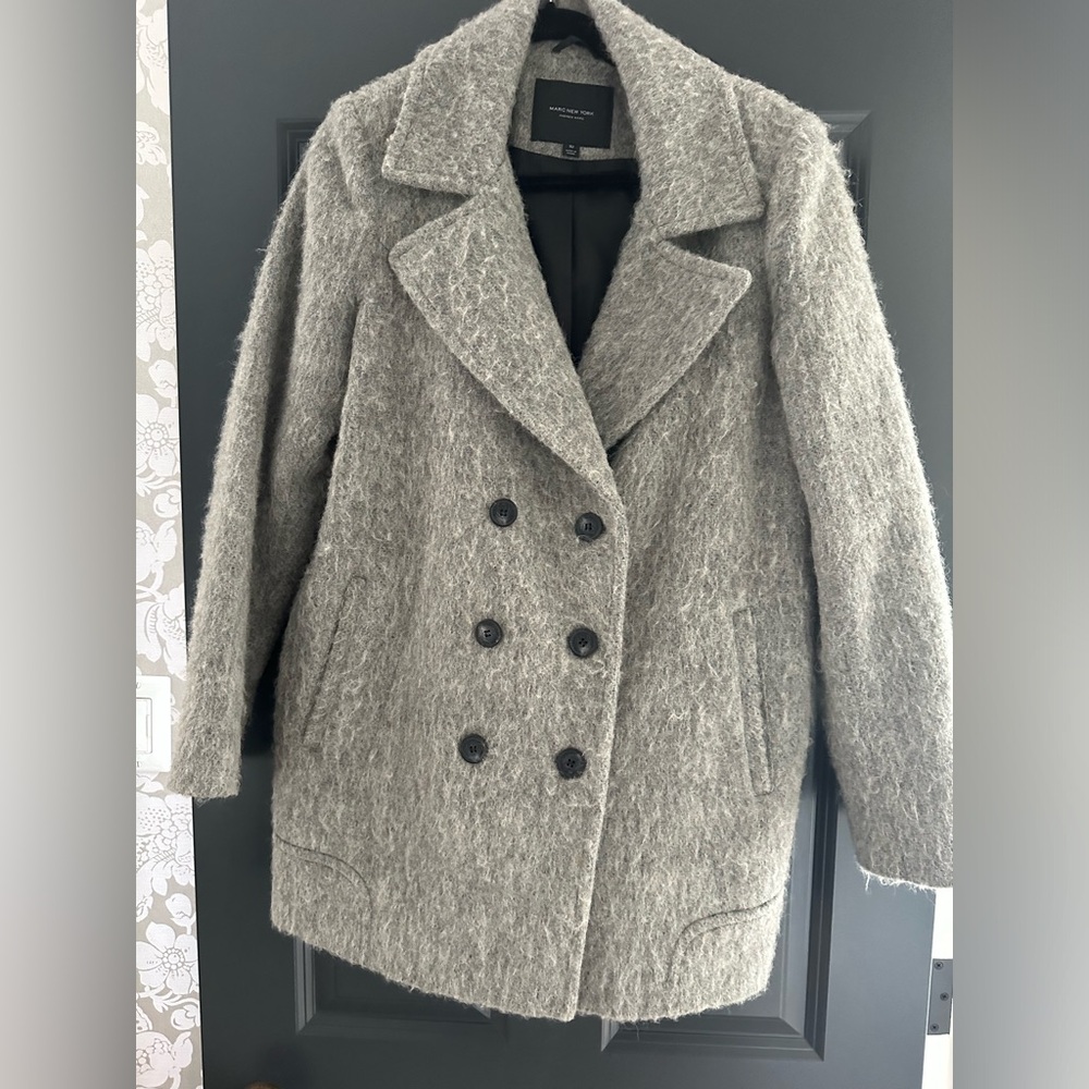 Marc New York Sz 10 Fuzzy Pea Coat